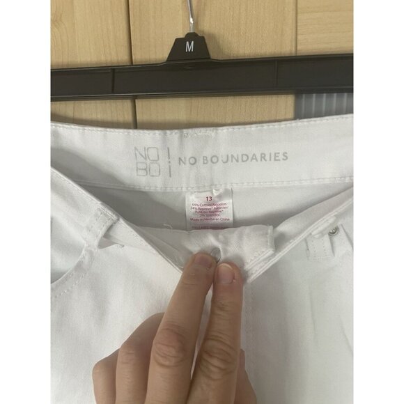 No Boundaries Womens Juniors White High Rise Skinny Jeans Sz 13 / 6 Pants Casual - Picture 4 of 6